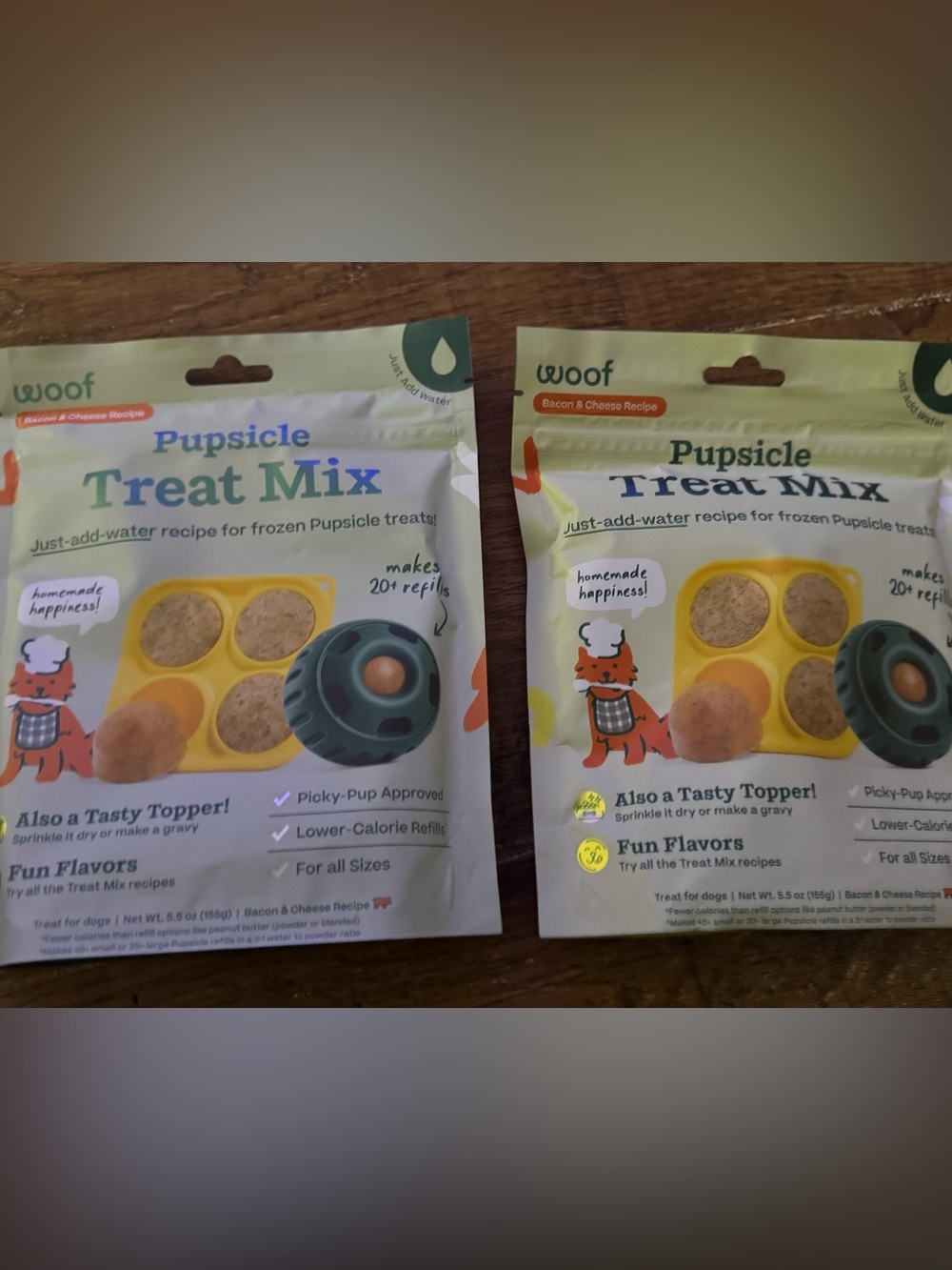 WOOF Pupsicle 2 bags of refill mixed to make all size refill pops NEW 9/2027